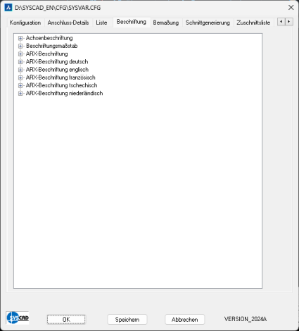 SYSCAD Variable - Beschriftung
